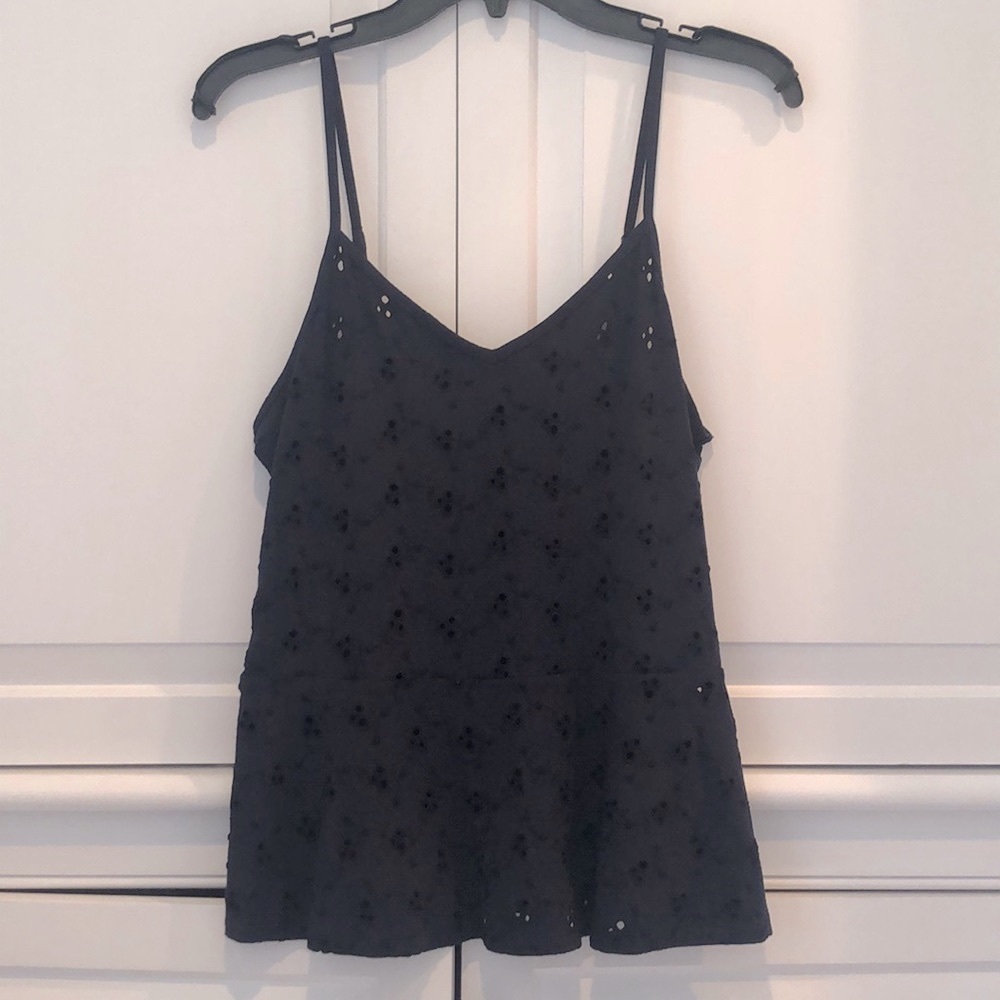 Hinge by Nordstrom Navy Eyelet Top